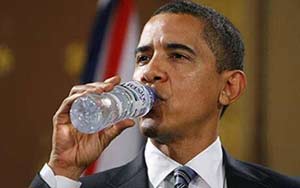 Fun fact: Obama drinks water.
